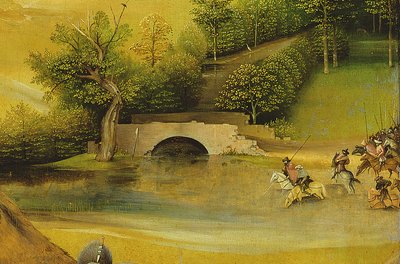 Die Anbetung der Könige, (Detail) des Hintergrunds, 1510 von Hieronymus Bosch